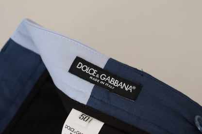 Dolce & Gabbana Blue Cotton Straight Fit 바지