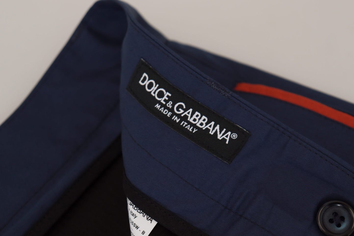 Dolce & Gabbana Blue Cotton Chino 공식 바지