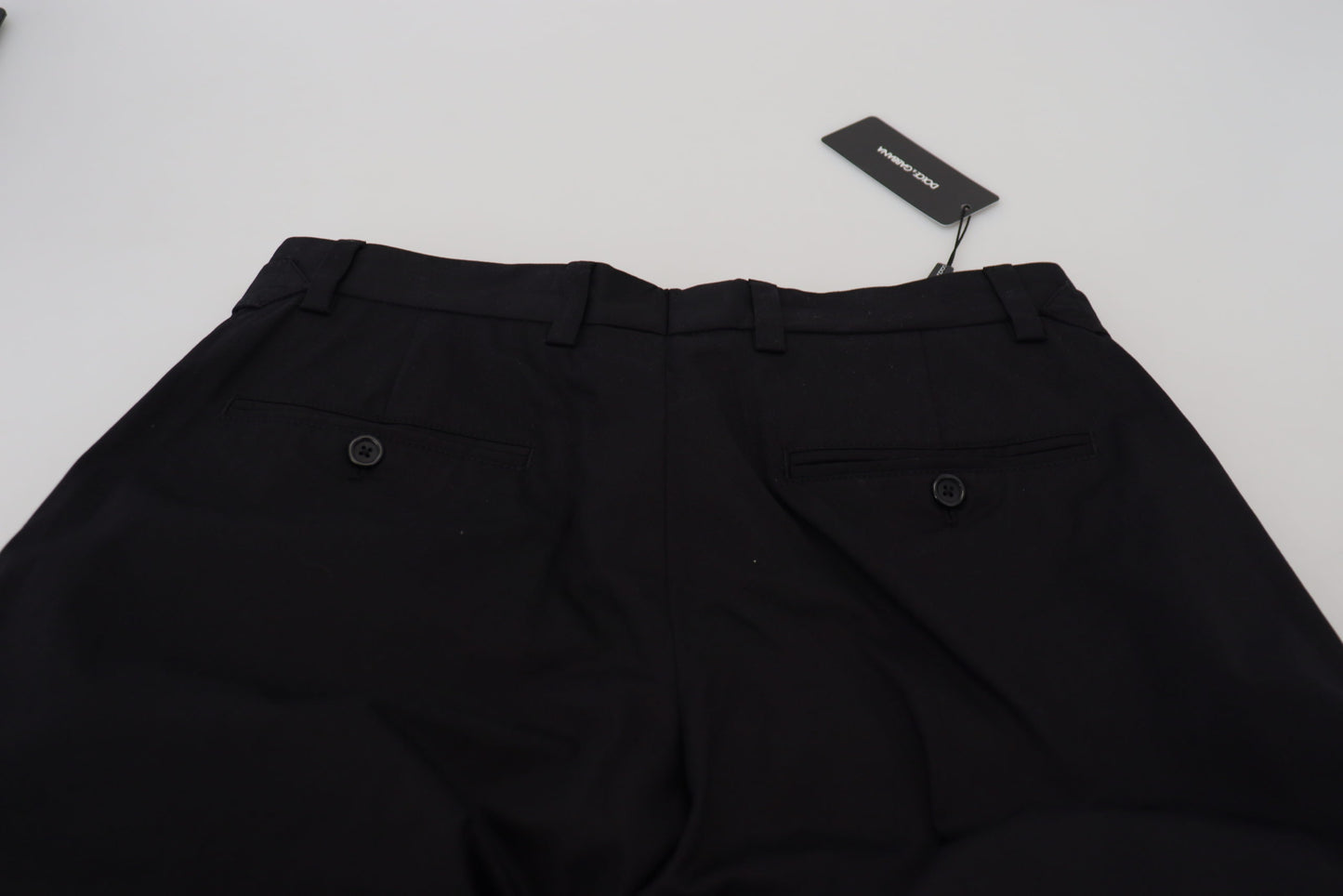 Dolce &amp; Gabbana Chino-Formelle Hose aus schwarzer Baumwolle