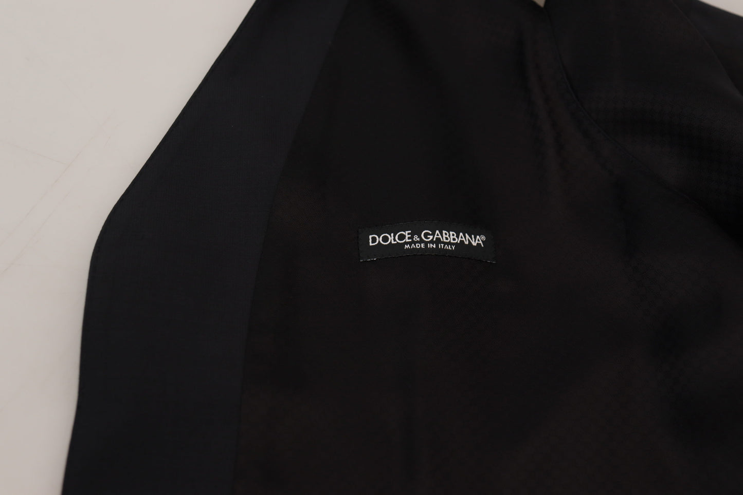 Dolce & Gabbana Black Wool 스트레치 양복 조끼 형식 조끼