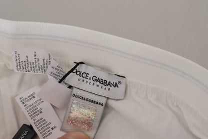 Dolce &amp; Gabbana Weiße normale Boxerunterwäsche aus Baumwollmischung