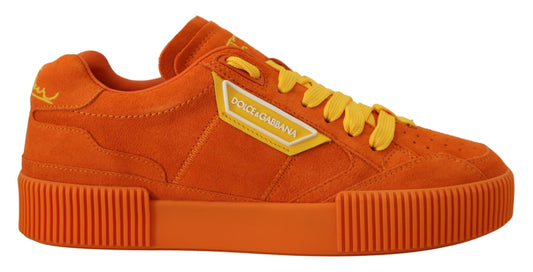 Dolce & Gabbana Orange Leather P.J. 터커 운동화 신발