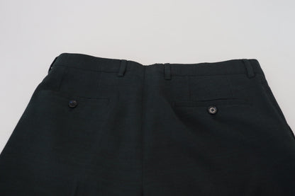 Dolce & Gabbana Blue Wool Slim Fit 공식 바지