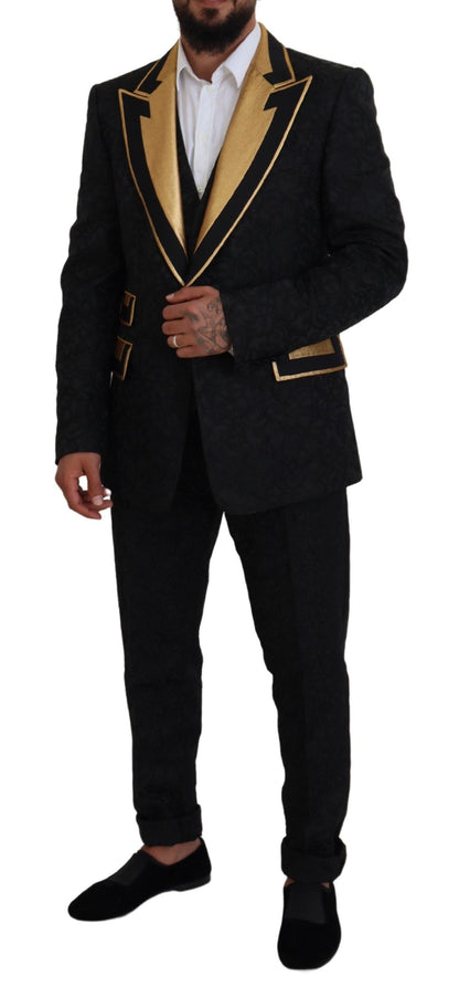 Dolce & Gabbana Black Gold Fantasy 턱시도 Slim Fit Suit