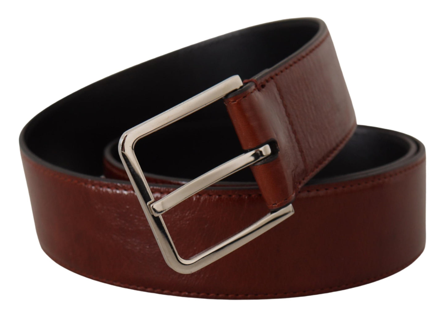 Dolce & Gabbana Bordeaux Calf Patent Leather Logo Waist Buckle Belt