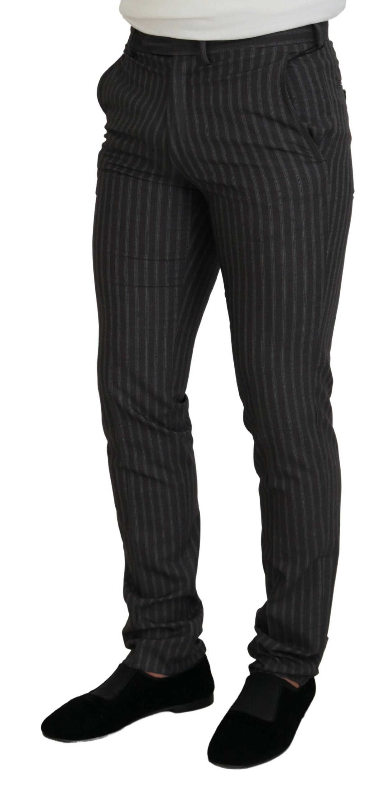 BENCIVENGA BROWN Stripes Slim Fit Men 바지