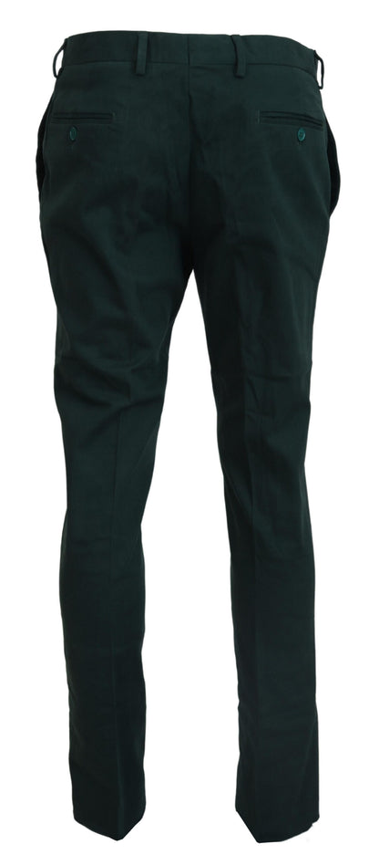 Bencivenga Dark Green Cotton Skinny 남자 바지