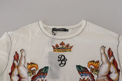 Dolce & Gabbana Weiß gedruckter kurzärärmischer Männer T-Shirt