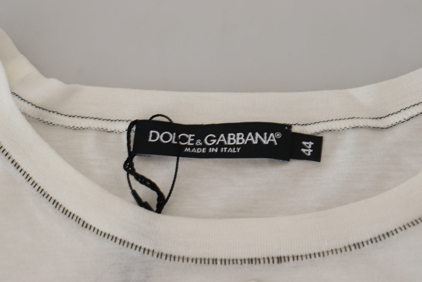 Dolce & Gabbana Weiß gedruckter kurzärärmischer Männer T-Shirt