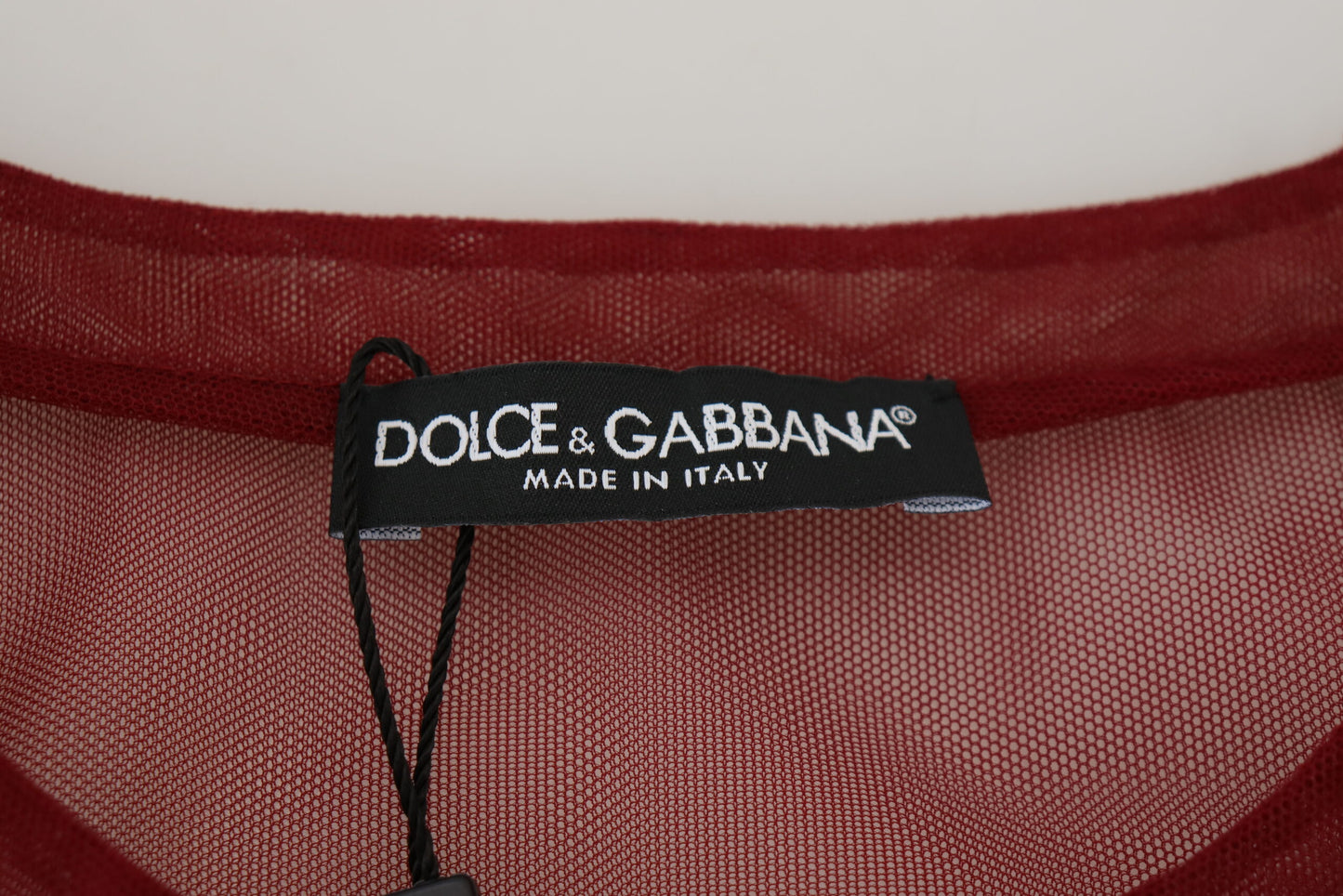 Dolce &amp; Gabbana Kastanienbraunes, zweilagiges Shift-Minikleid aus Nylon