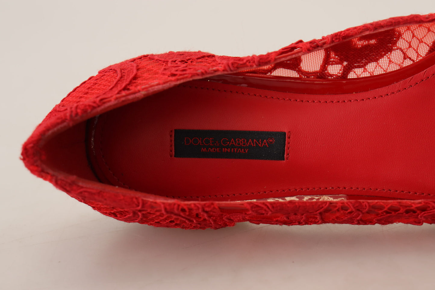 Dolce & Gabbana Red Taormina Kristalle Slipper Flats Schuhe