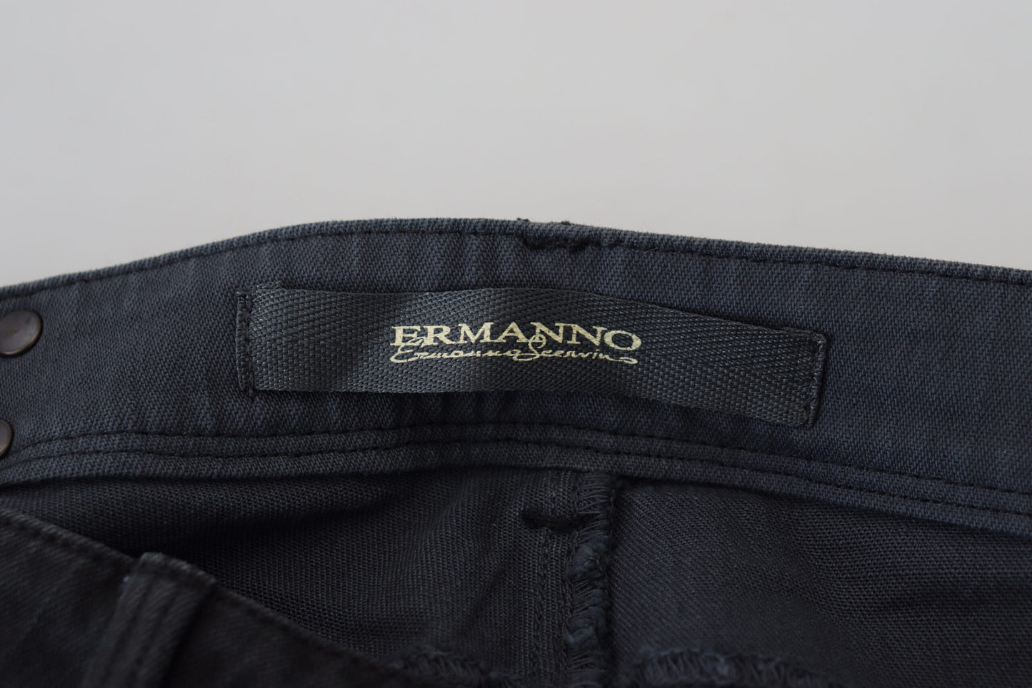 Ermanno Scervino Black Cotton Slim Fit Women Denim Jeans