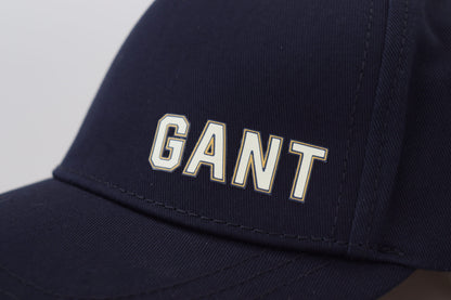 Gant Blue Cotton 로고 프린트 야구 모자 캐주얼 모자