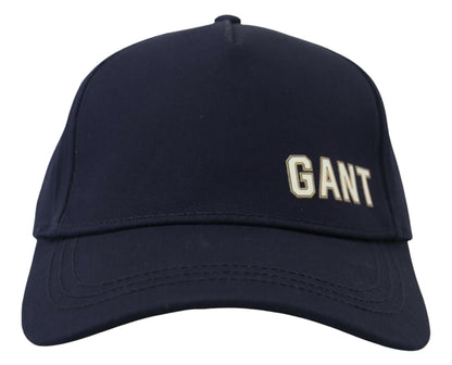 Gant Blue Cotton 로고 프린트 야구 모자 캐주얼 모자