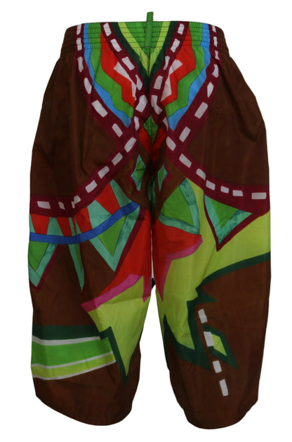 Dsquared² Exclusive Multicolor Printed Swim Shorts