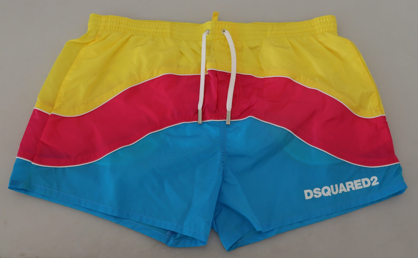 Dsquared² Mehrfarbiger Logo-Print Herren Beachwear Shorts Bademode