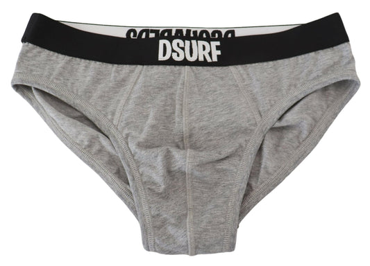 dsquared² 회색 dsurf 로고 면화 스트레치 남자 짧은 속옷