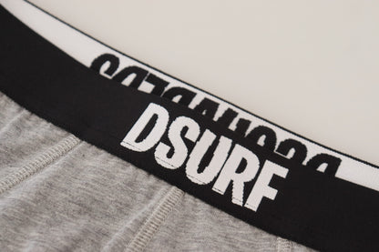 dsquared² 회색 dsurf 로고 면화 스트레치 남자 짧은 속옷