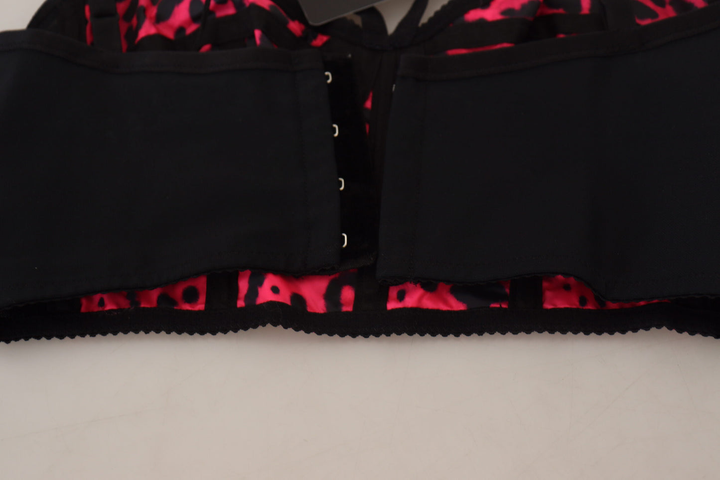 Dolce & Gabbana Pink Leopard 프린트 크롭 Bustier Corset Top