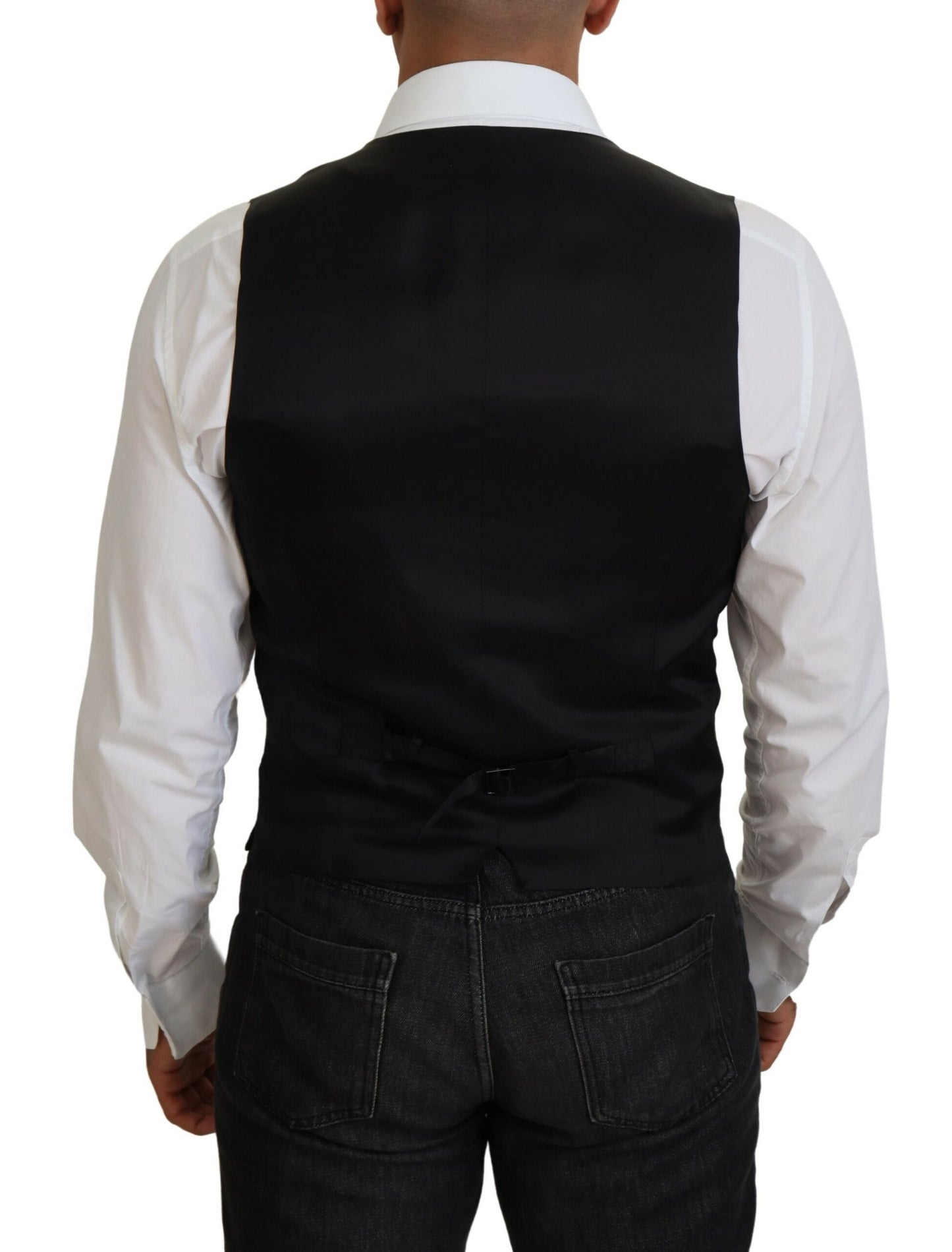 Dolce & Gabbana Elegant Black Formal Dress Vest