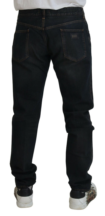 Blaue Skinny-Denim-Jeans aus blauer Baumwolle von Dolce &amp; Gabbana