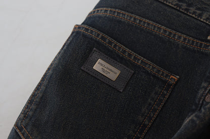 Blaue Skinny-Denim-Jeans aus blauer Baumwolle von Dolce &amp; Gabbana