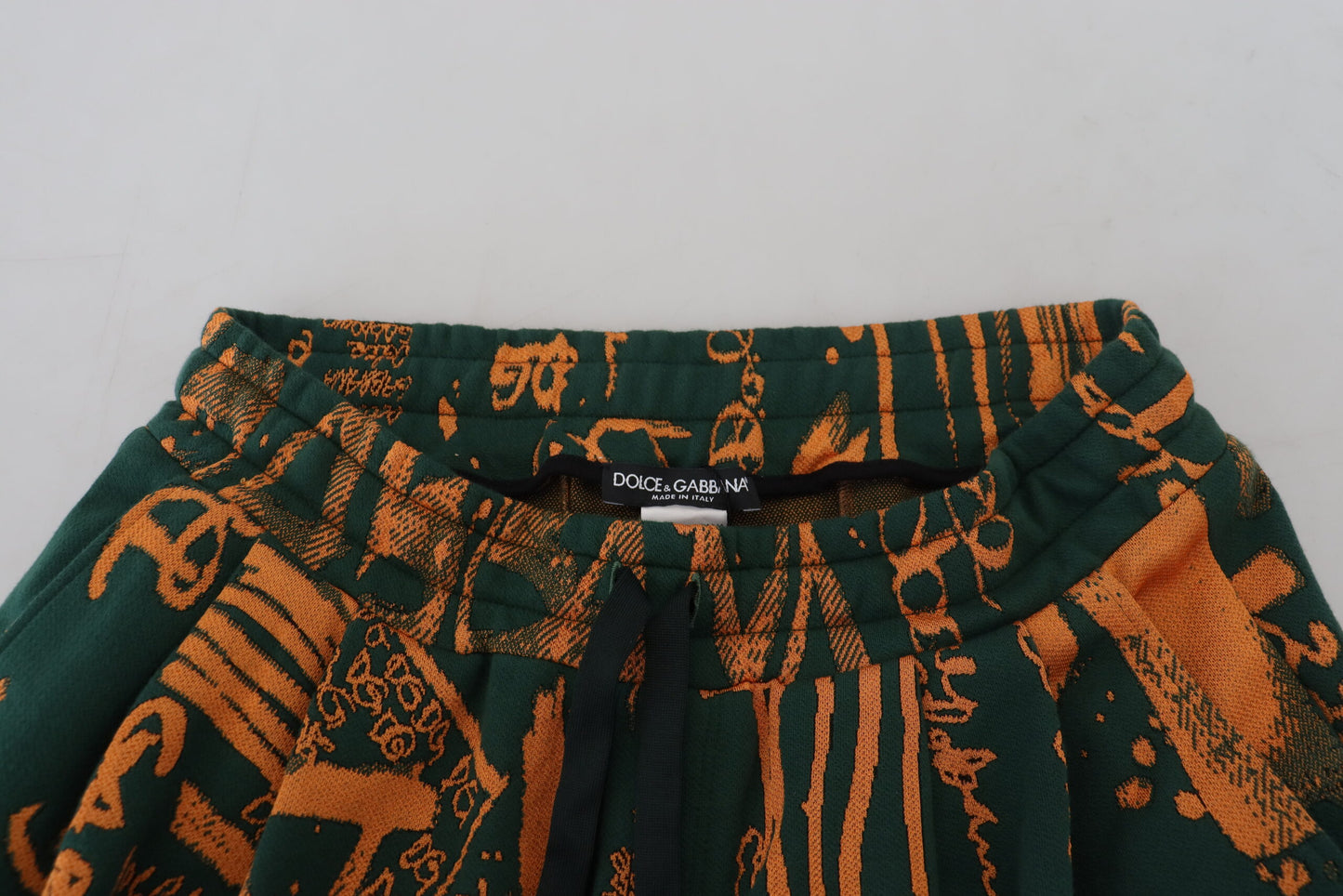 Mehrfarbige Cargo-Jogginghose aus Seide mit Logo-Print von Dolce &amp; Gabbana