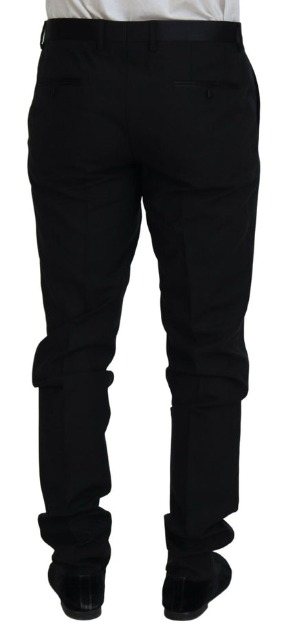 Dolce & Gabbana Elegant Black Dress Pants from Virgin Wool Blend