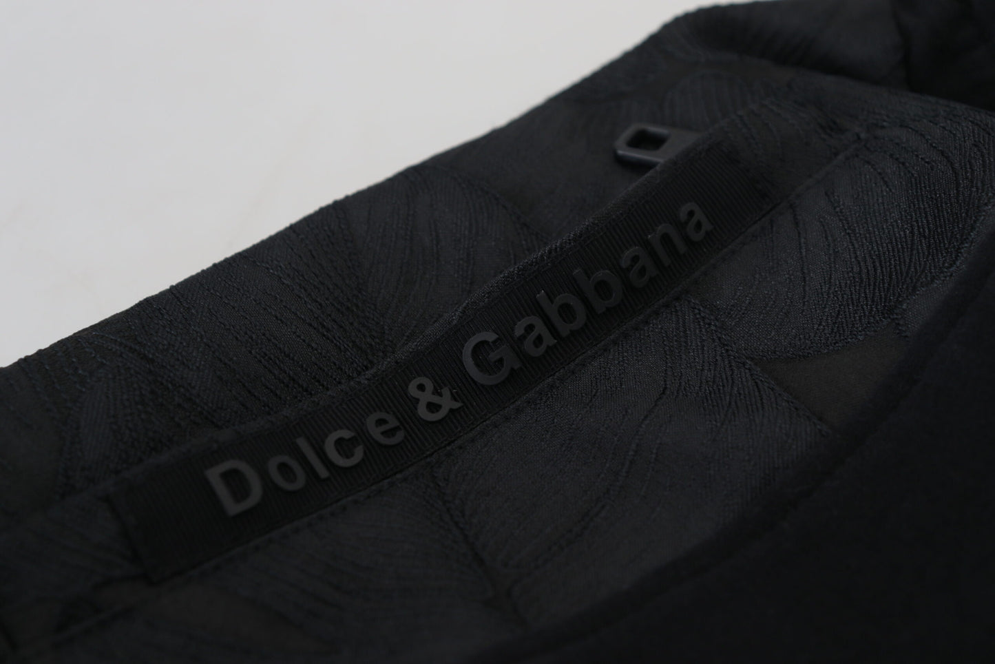 Dolce &amp; Gabbana Schwarze Polyester Skinny Jogger Herrenhose