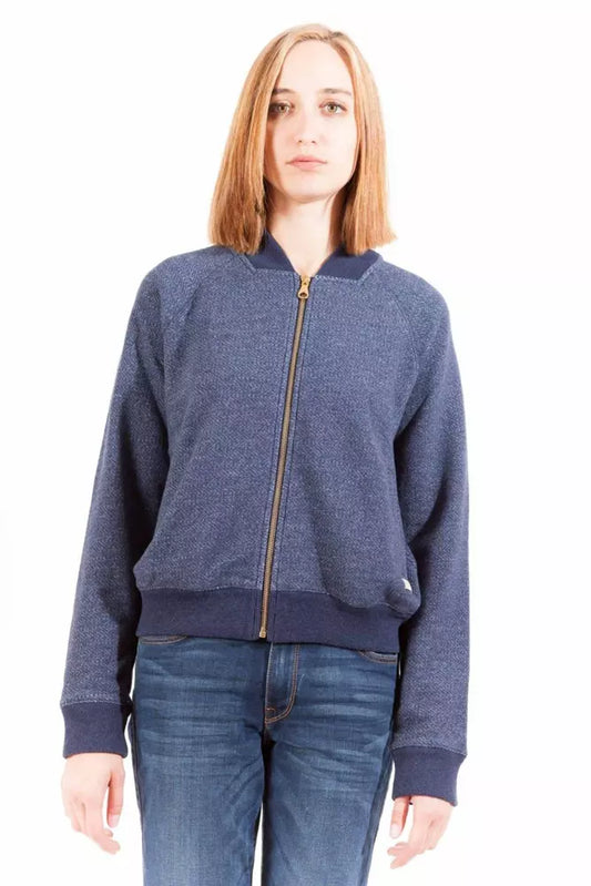 Gant Elegant Long Sleeve Zip Sweatshirt in Blue