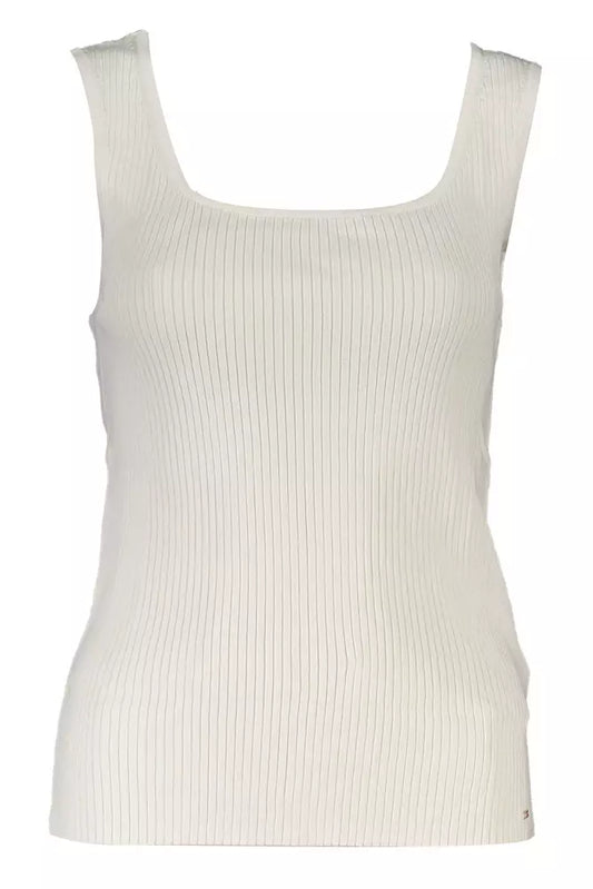 Tommy Hilfiger Elegant White Tank Top with Contrasting Details