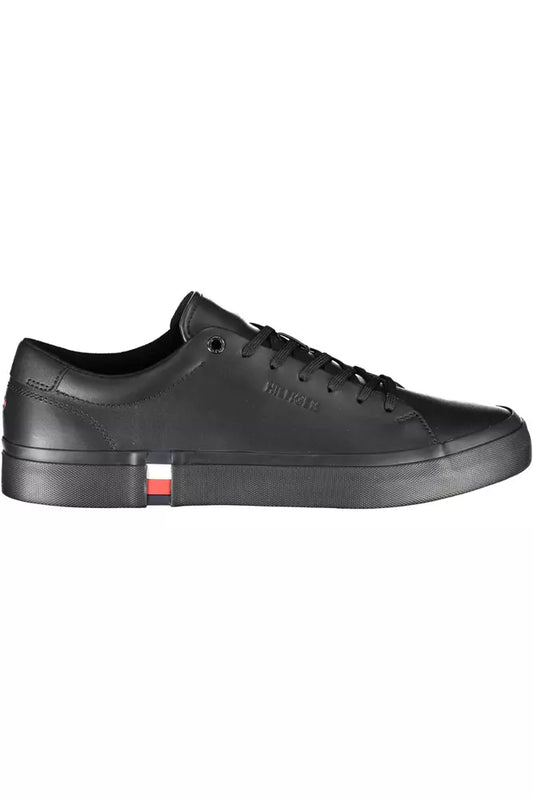 Tommy Hilfiger Sleek Black Eco-Friendly Sneakers