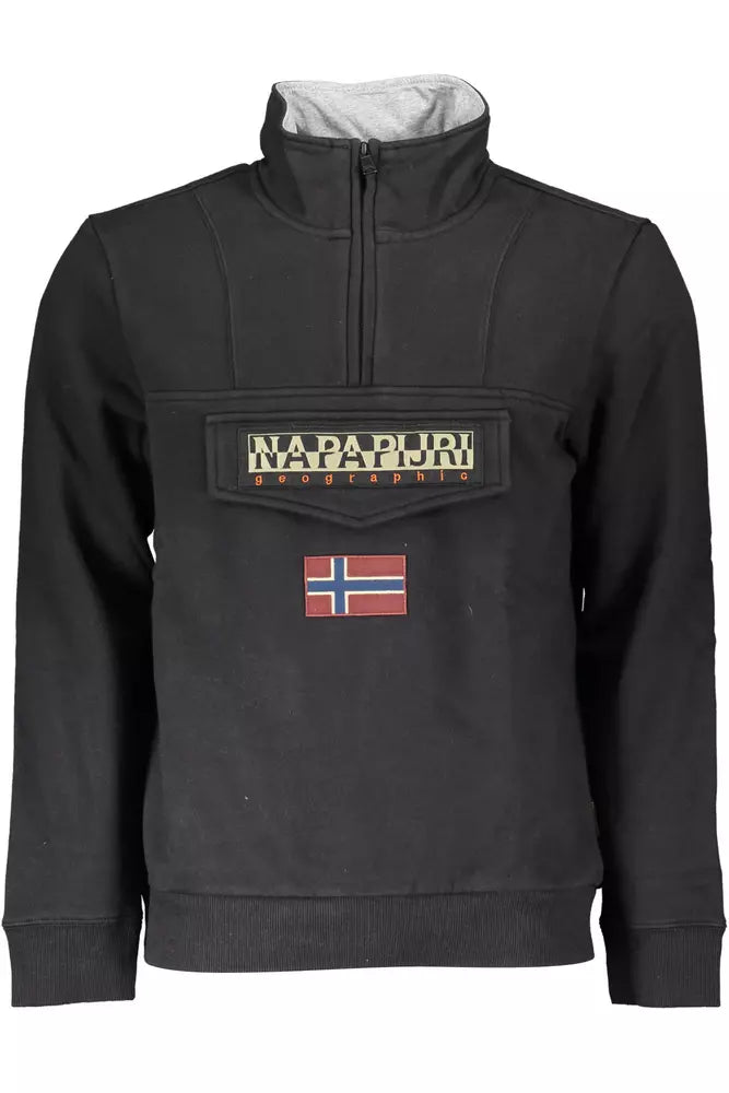 Napapijri Chic Fleece Sweatshirt with Embroidery Detail