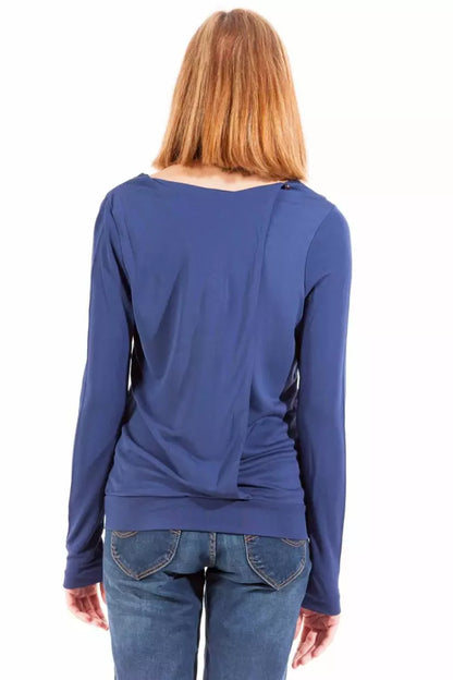 Gant Elegant Blue Viscose Long Sleeve Tee