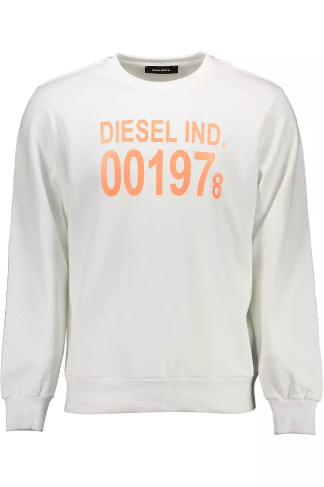 Diesel White Cotton Men's Sweater