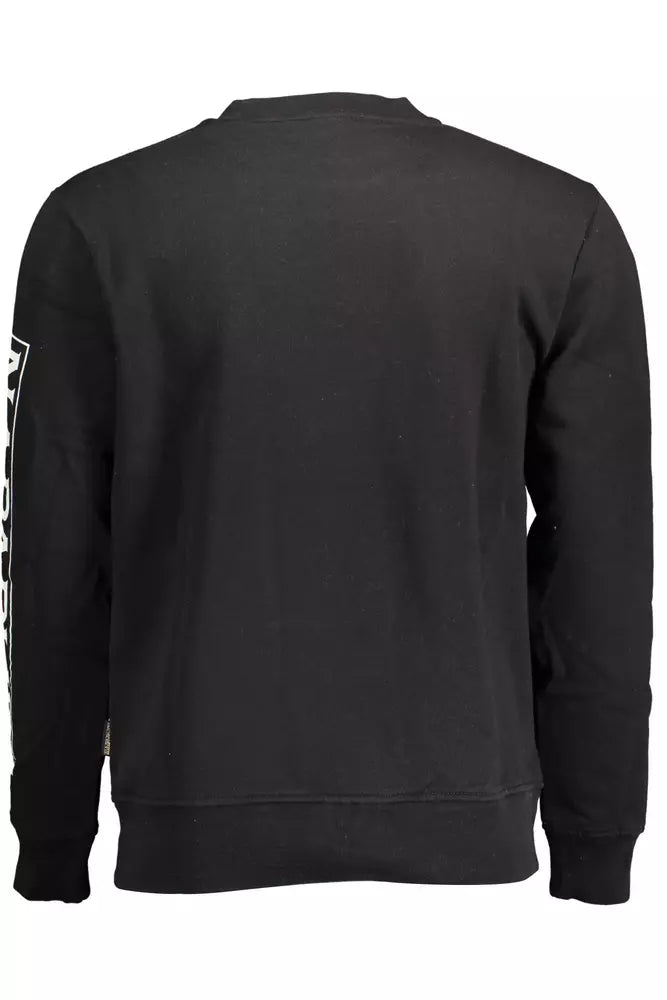 Napapijri Elevate Your Style with a Sleek Black Sweatshirt