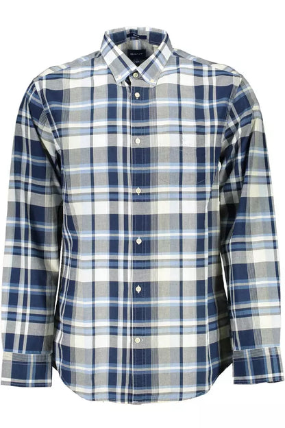 Gant Elegant Blue Cotton Long Sleeve Shirt