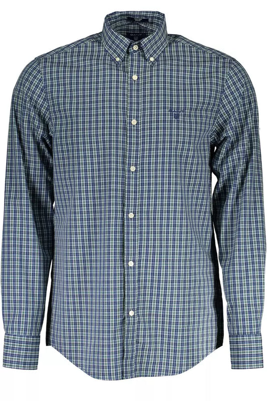 Gant Elegant Long-Sleeved Button-Down Green Shirt