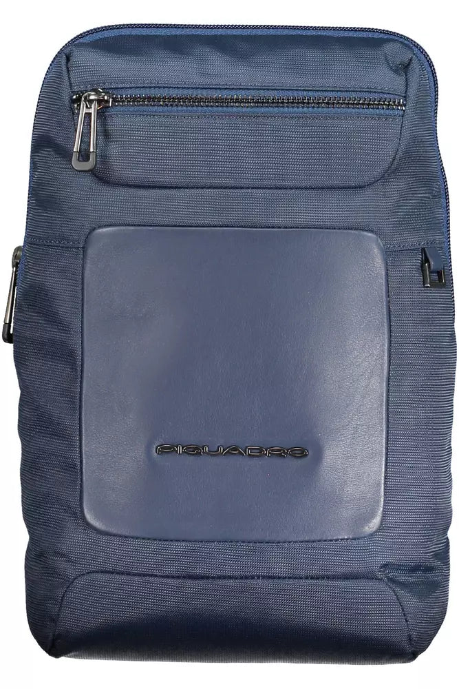 Piquadro Blue Recycled Men Shoulder Bag