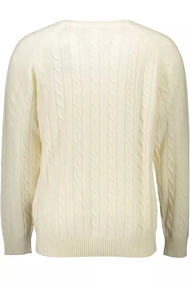 Gant White Wool Men Sweater