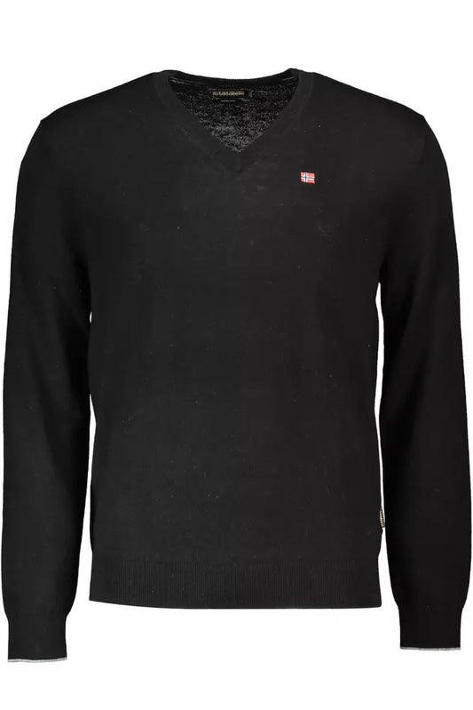 Napapijri Black Wool Men Sweater