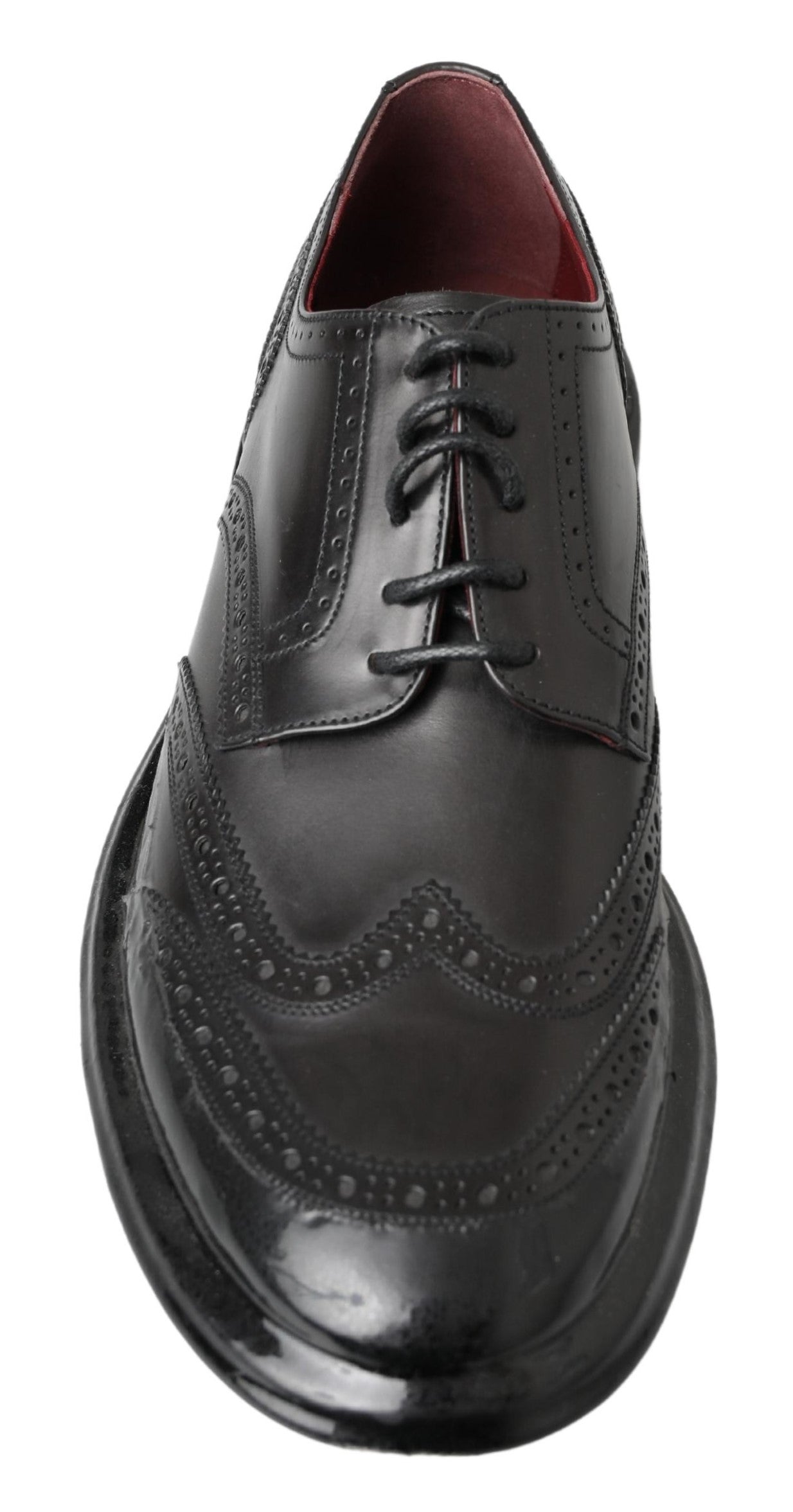 Dolce & Gabbana Black Leather Oxford Wingtip 공식 Derby Shoes