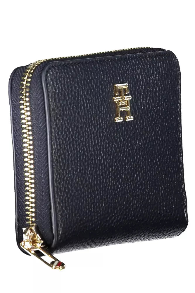 Tommy Hilfiger Elegant Blue Polyethylene Wallet with Logo Detail