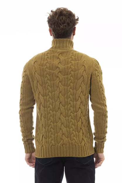 Brauner Wollpullover von Alpha Studio