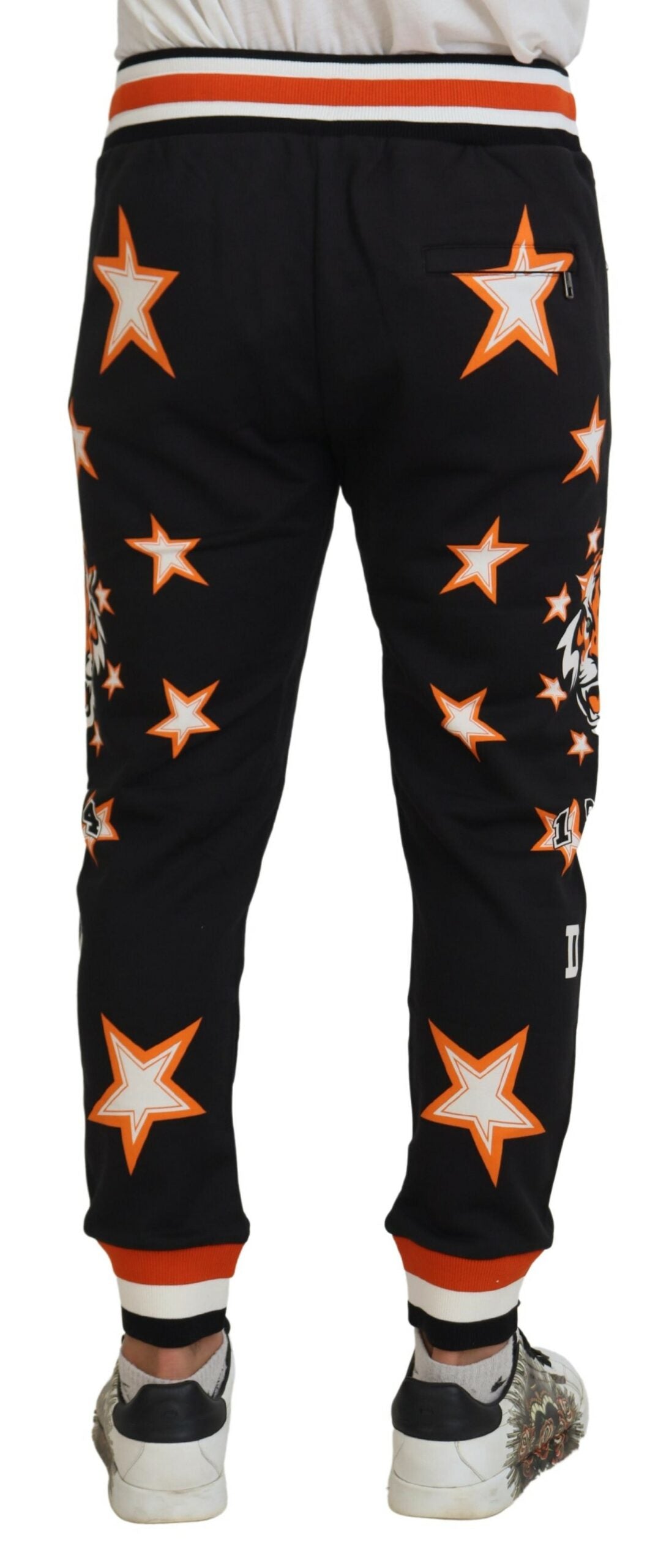 Dolce &amp; Gabbana Schwarz Orange Star Hose Sporthose