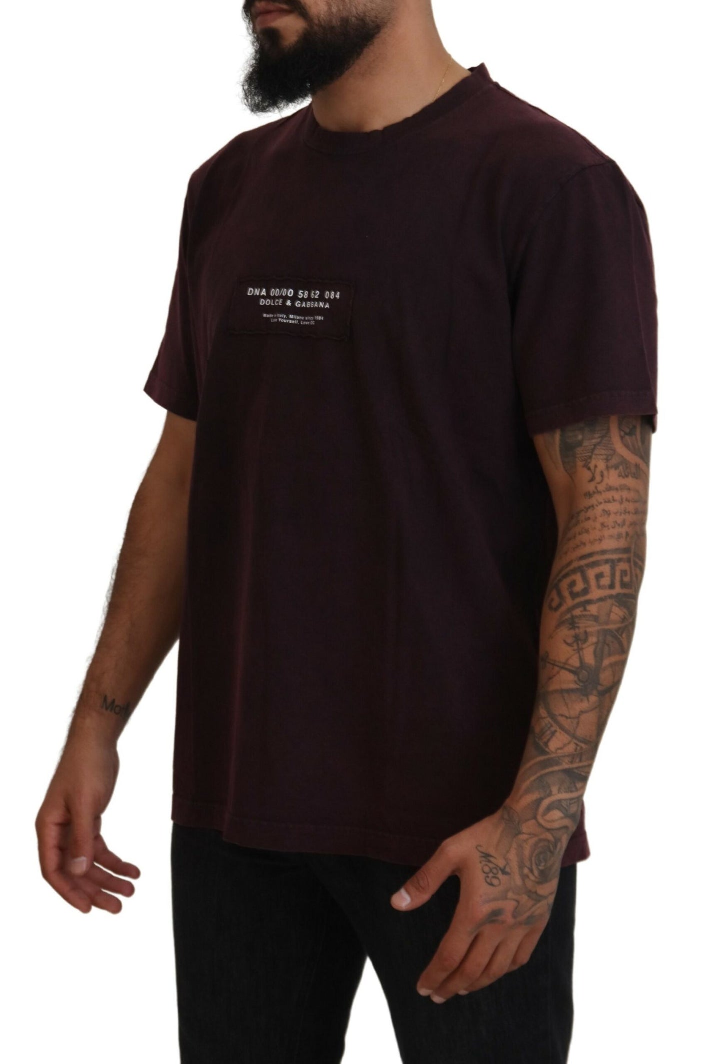 Dolce & Gabbana Bordeaux Crewneck Short Sleeve 티셔츠