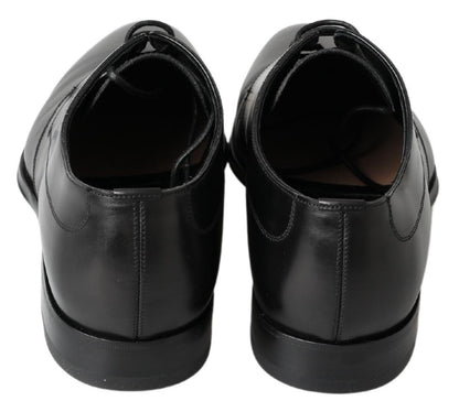 Dolce & Gabbana Black Derby 형식 드레스 신발