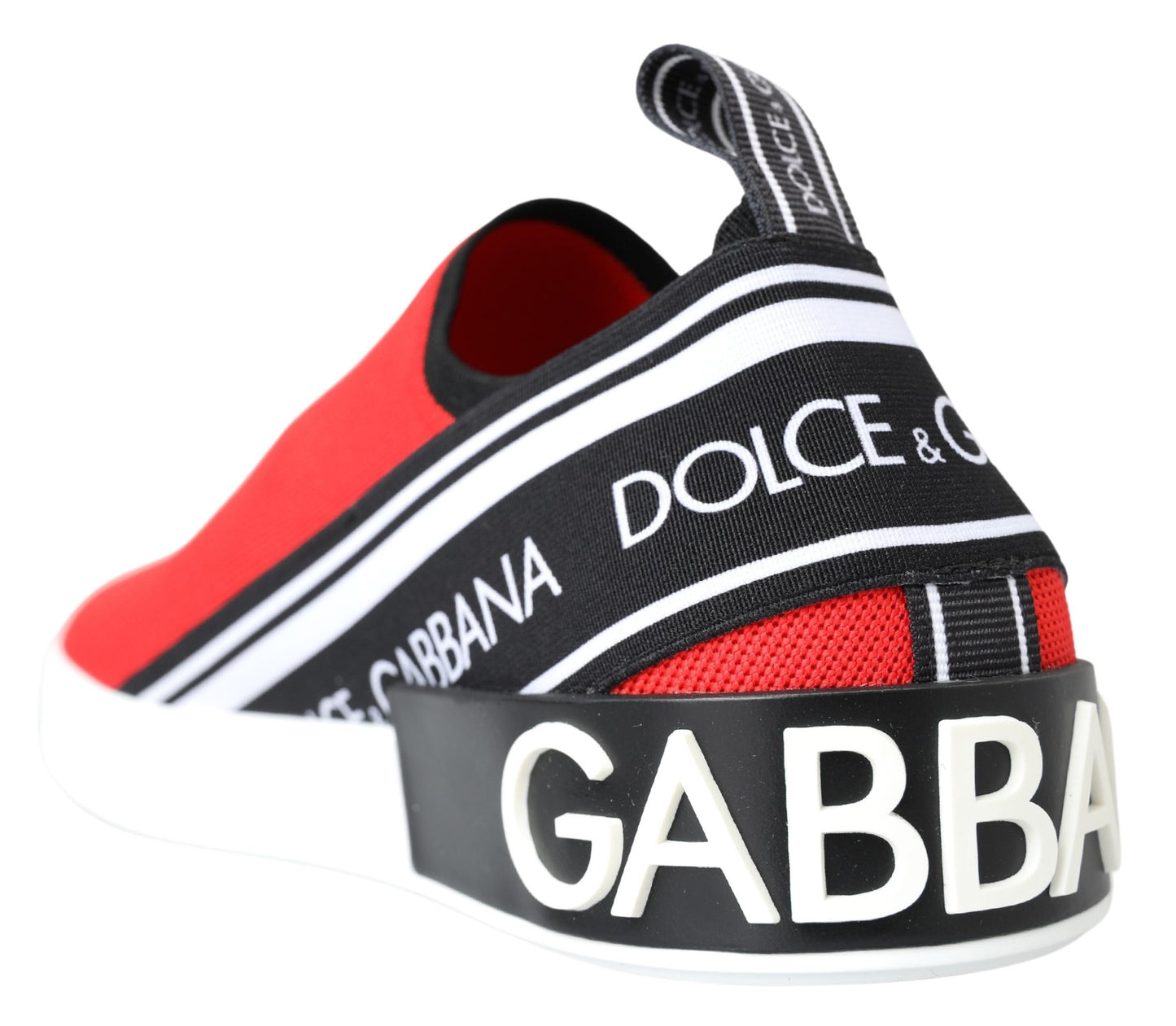 Dolce & Gabbana Red White Flat Sneakers Loafers 신발