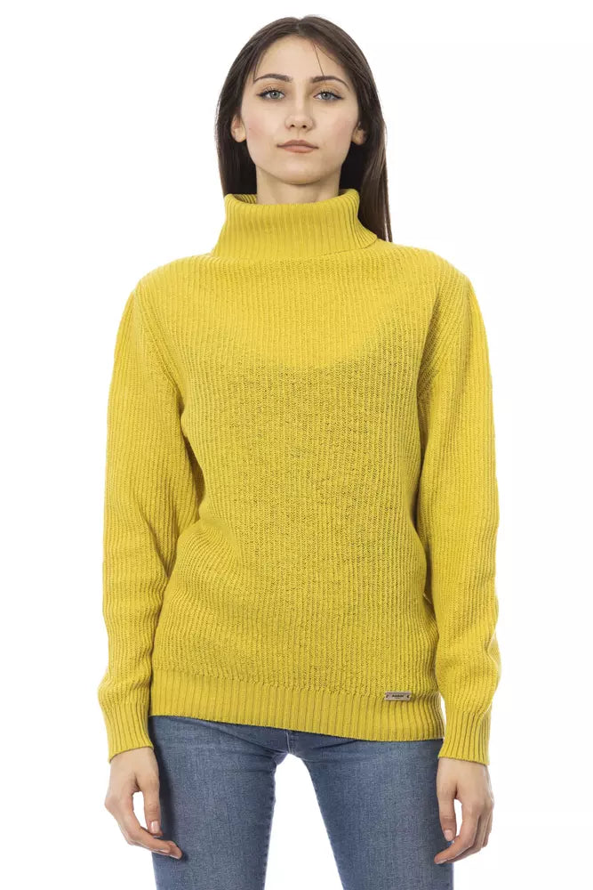 Baldinini Trend Gelber Wollpullover