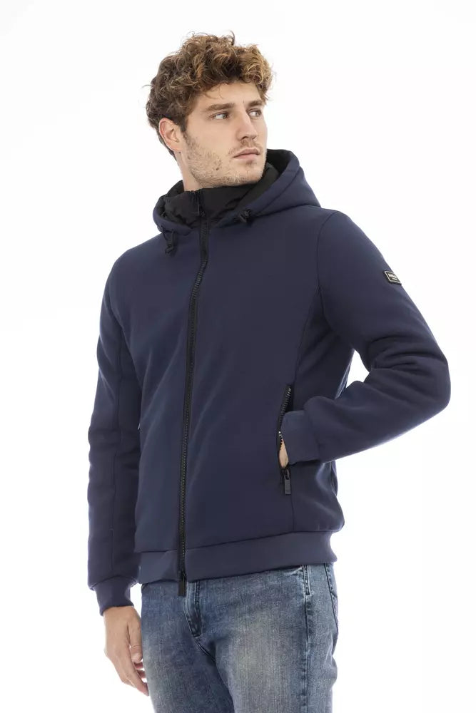 Baldinini Trend Blue Polyester Men Jacket